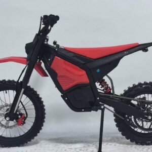 EcoDrivex M9-72V25A piros elektromos dirt bike oldalnézetből